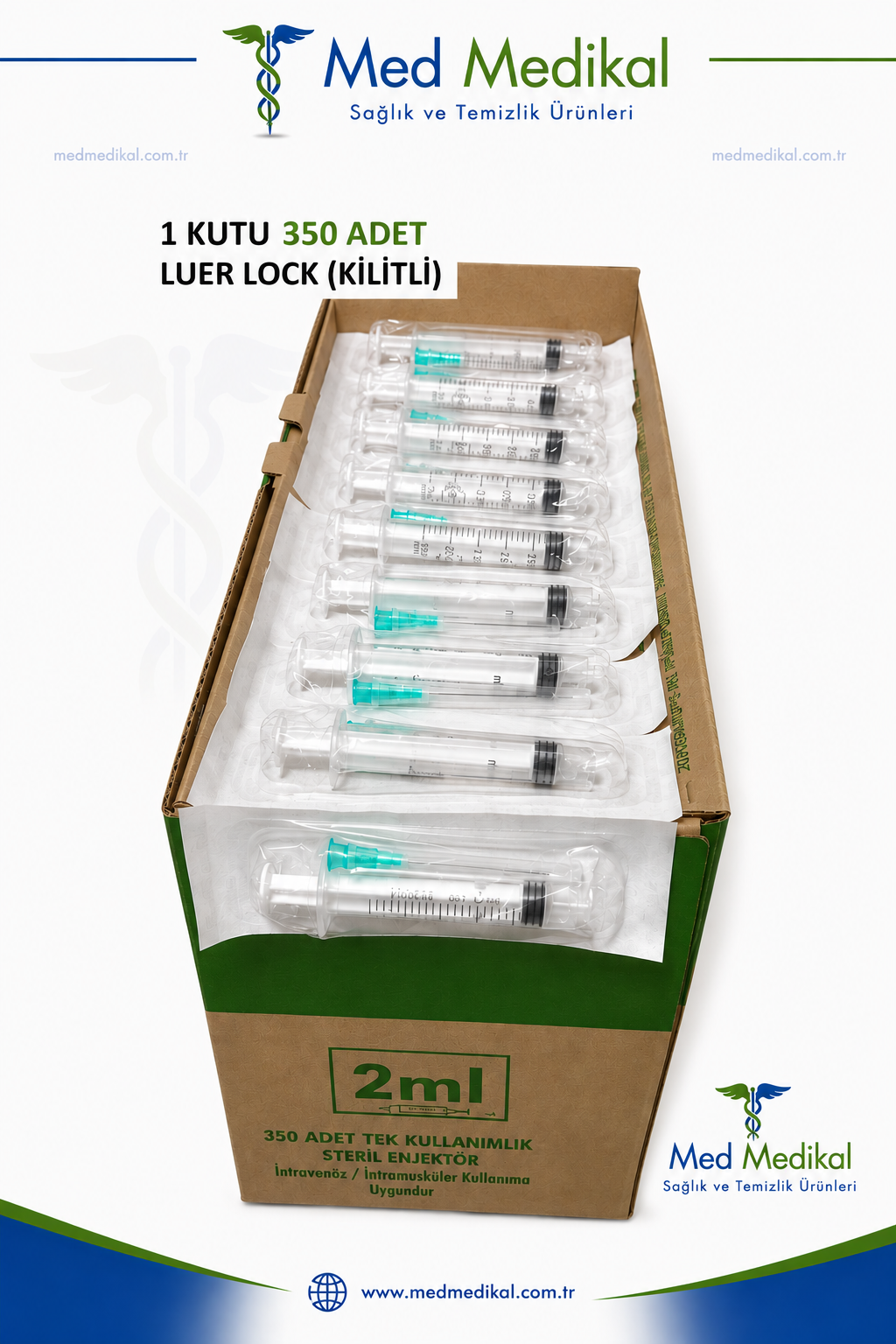 2 CC ENJEKTÖR LUER LOCK 350 ADET BERİKA MARKA