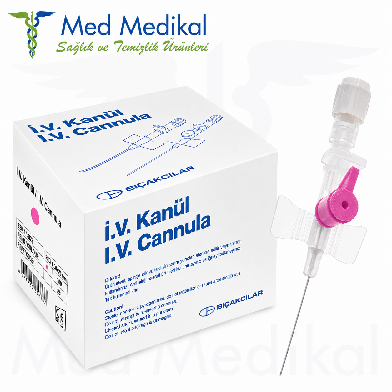 Bıçakcılar Intraket Pembe 20G x 1 1/2