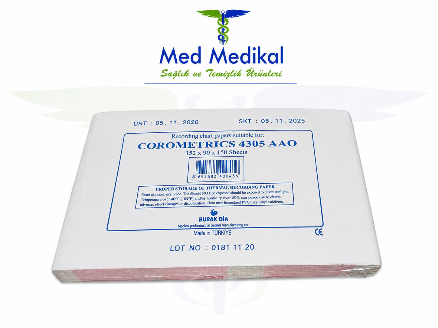 GE COROMETRİCS MARKA FETAL MONİTÖRE UYUMLU 152MM * 90 MM * 150 SAYFA