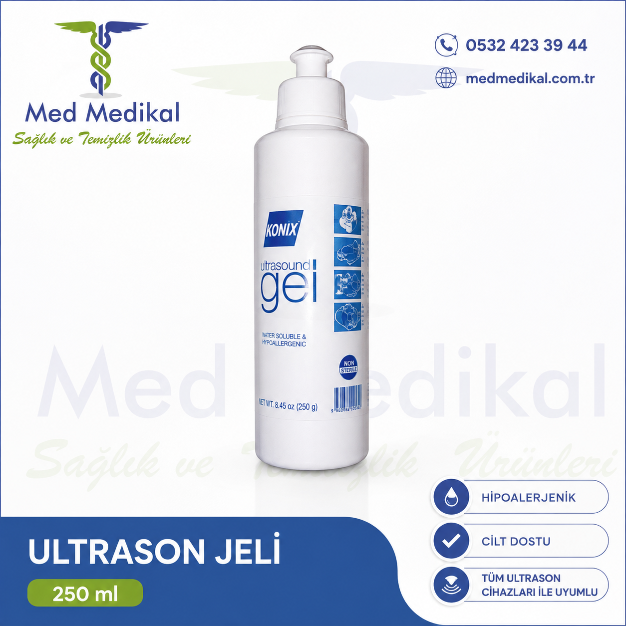 Konix Ultrason Jeli 250 ml
