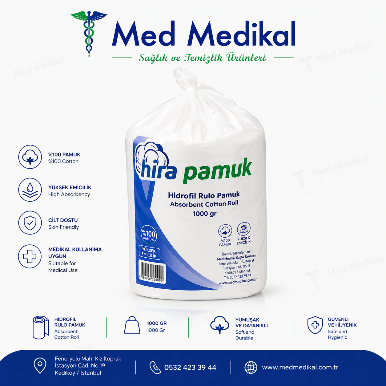PAMUK 1 KG RULO
