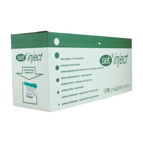 Set İnject Tıbset 5 CC Enjektör 3 Parça Yeşil 250 Adet