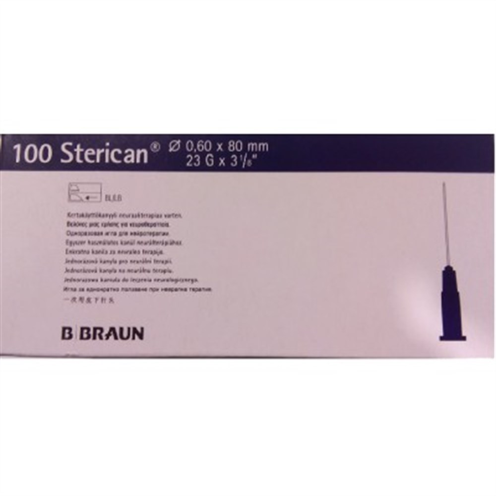 Sterican 23G Mavi, 0,60x80 mm 100 adet