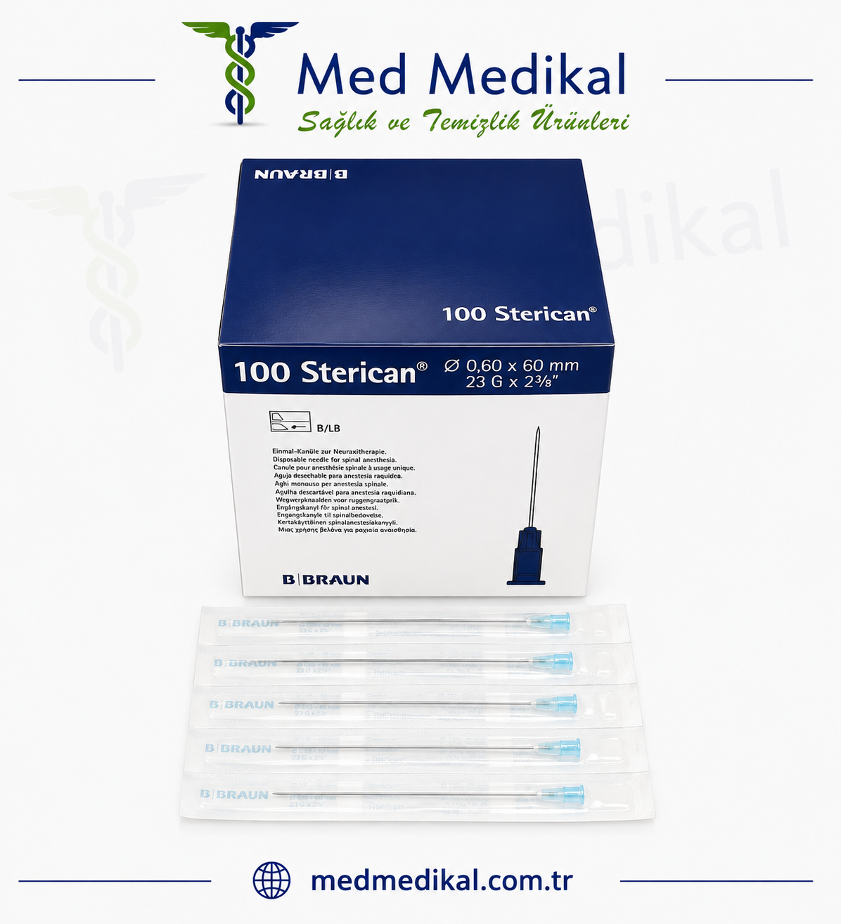 Sterican İğne 23G (0,6x60mm-Mavi) 100 adet