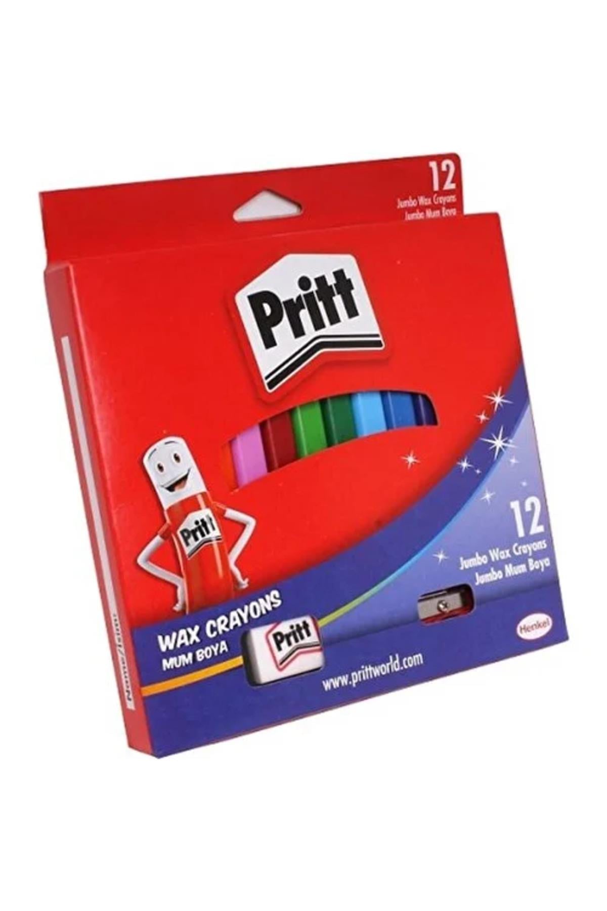 12 Renk Jumbo Üçgen Silinebilir Pastel Mum Boya 1655739