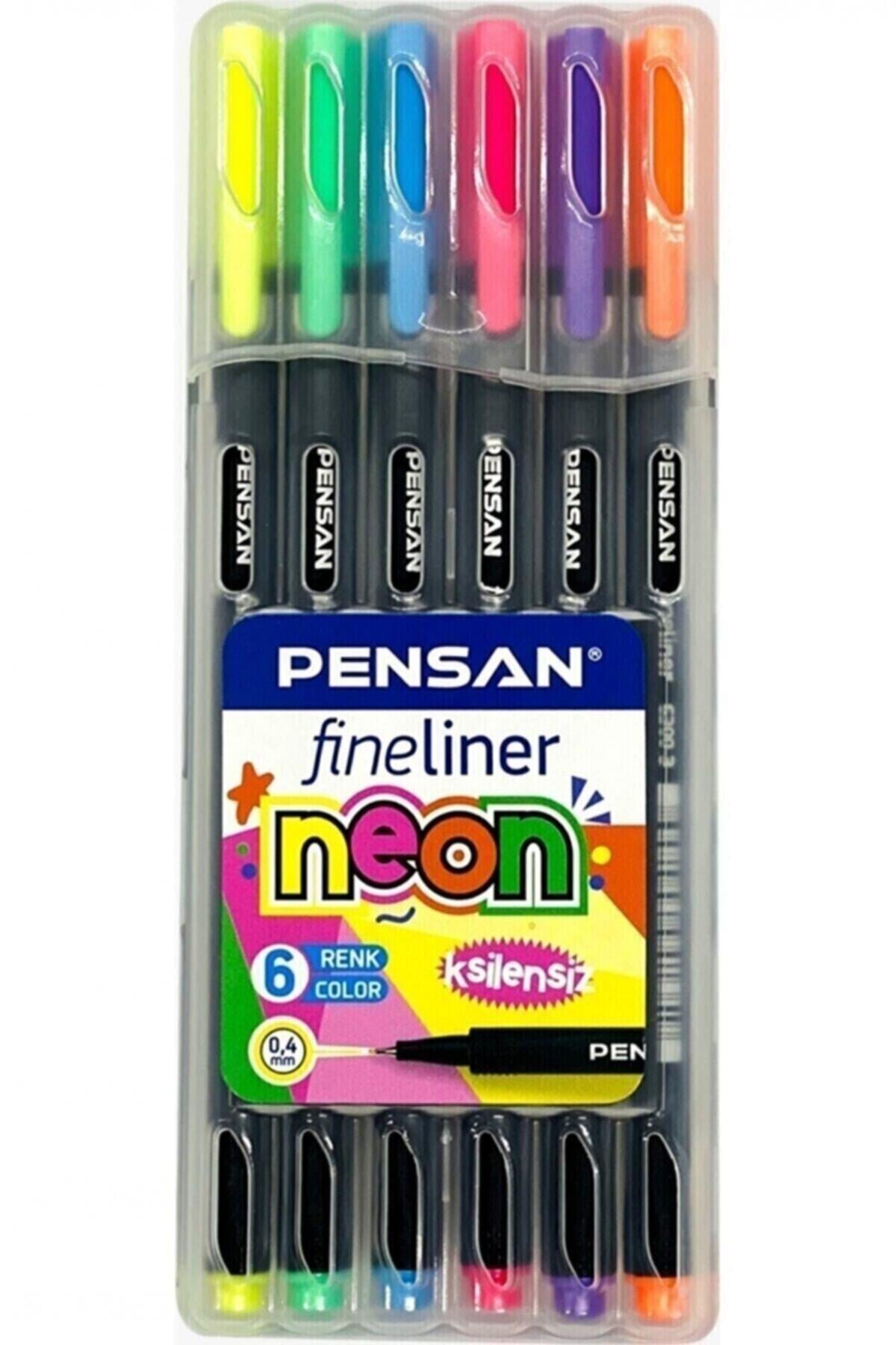 6300 Fınelıner Kalem 6 Lı Neon Pvc Kutu