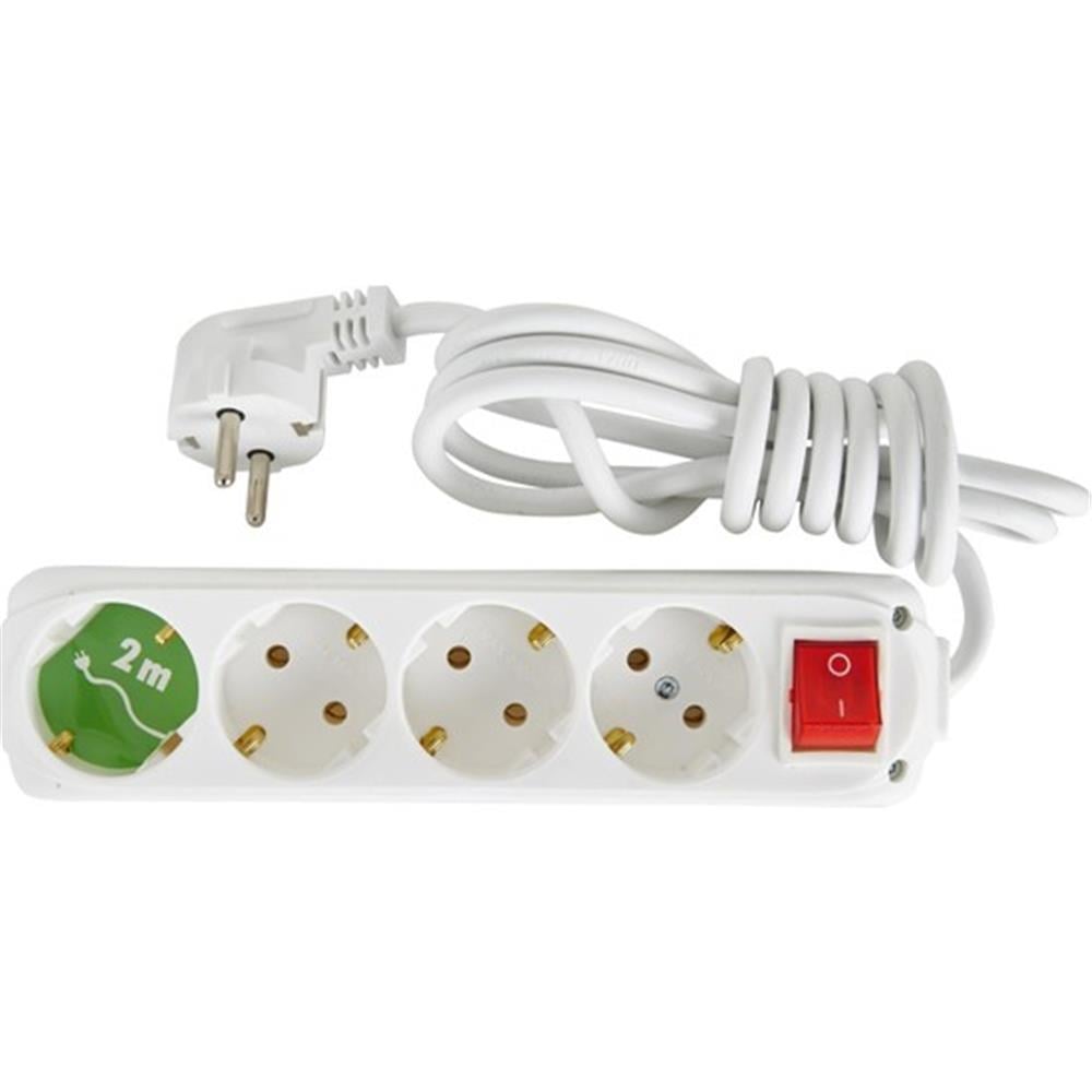 Almera 4lü 2mt Anahtarlı Topraklı Priz (9240202)