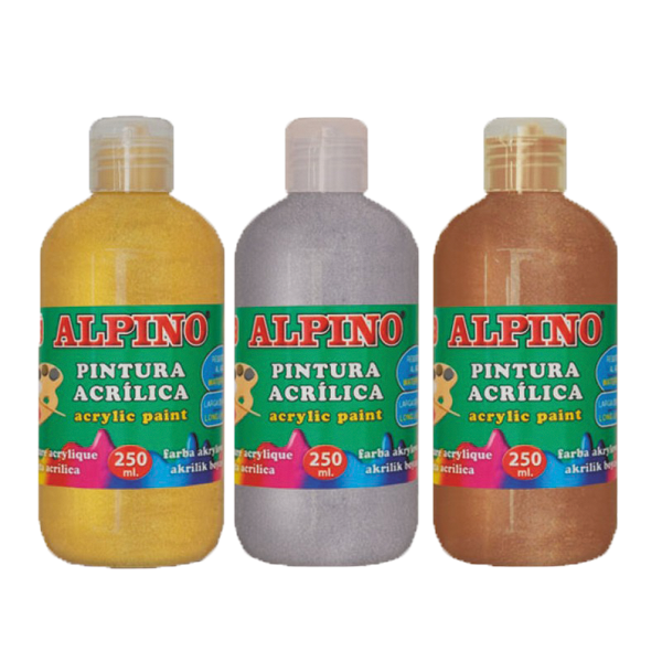 Alpino Akrilik Boya Şişe 250 ML Metalik Bronz DV000134