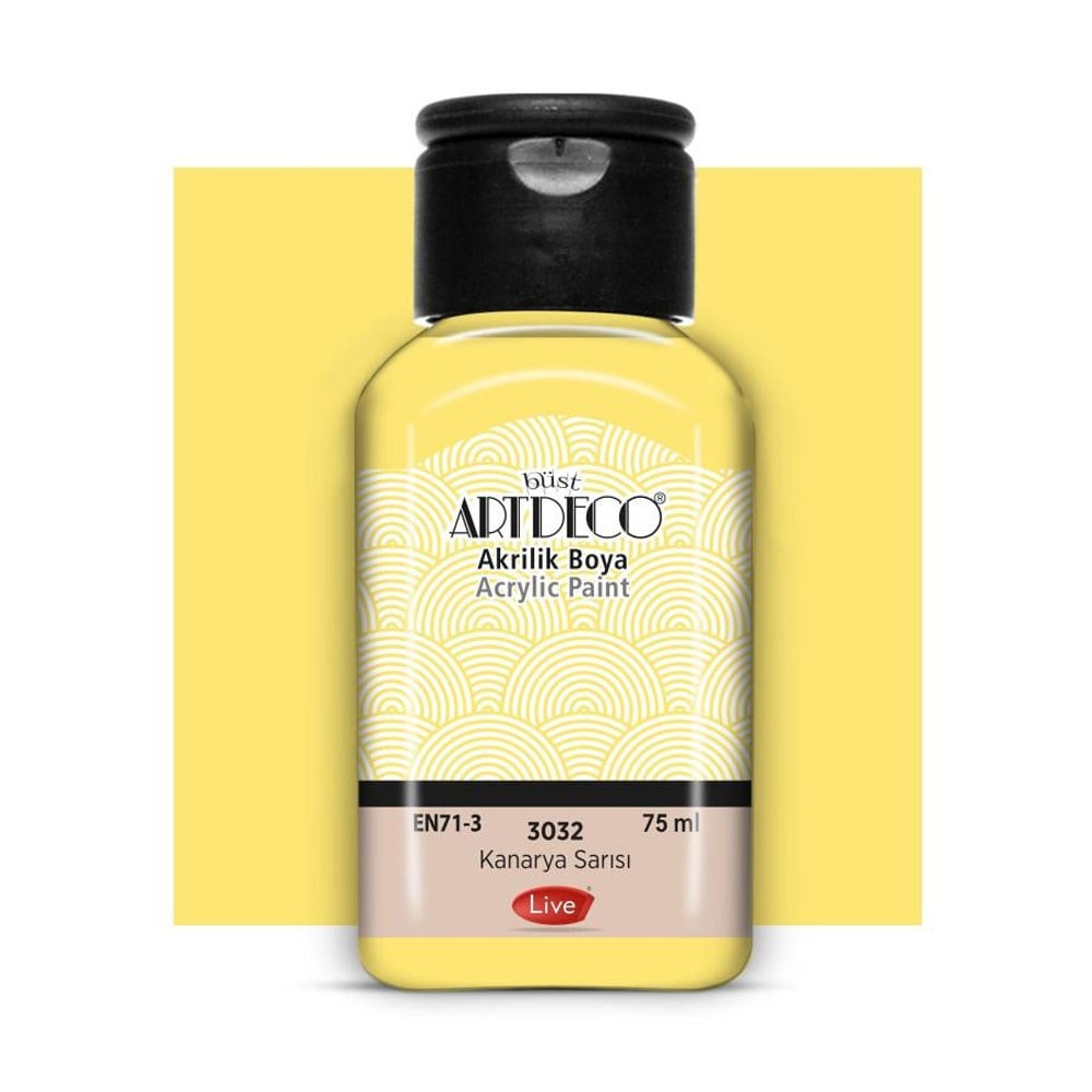 Artdeco Akrilik Boya 75 ML Kanarya Sarısı 3032