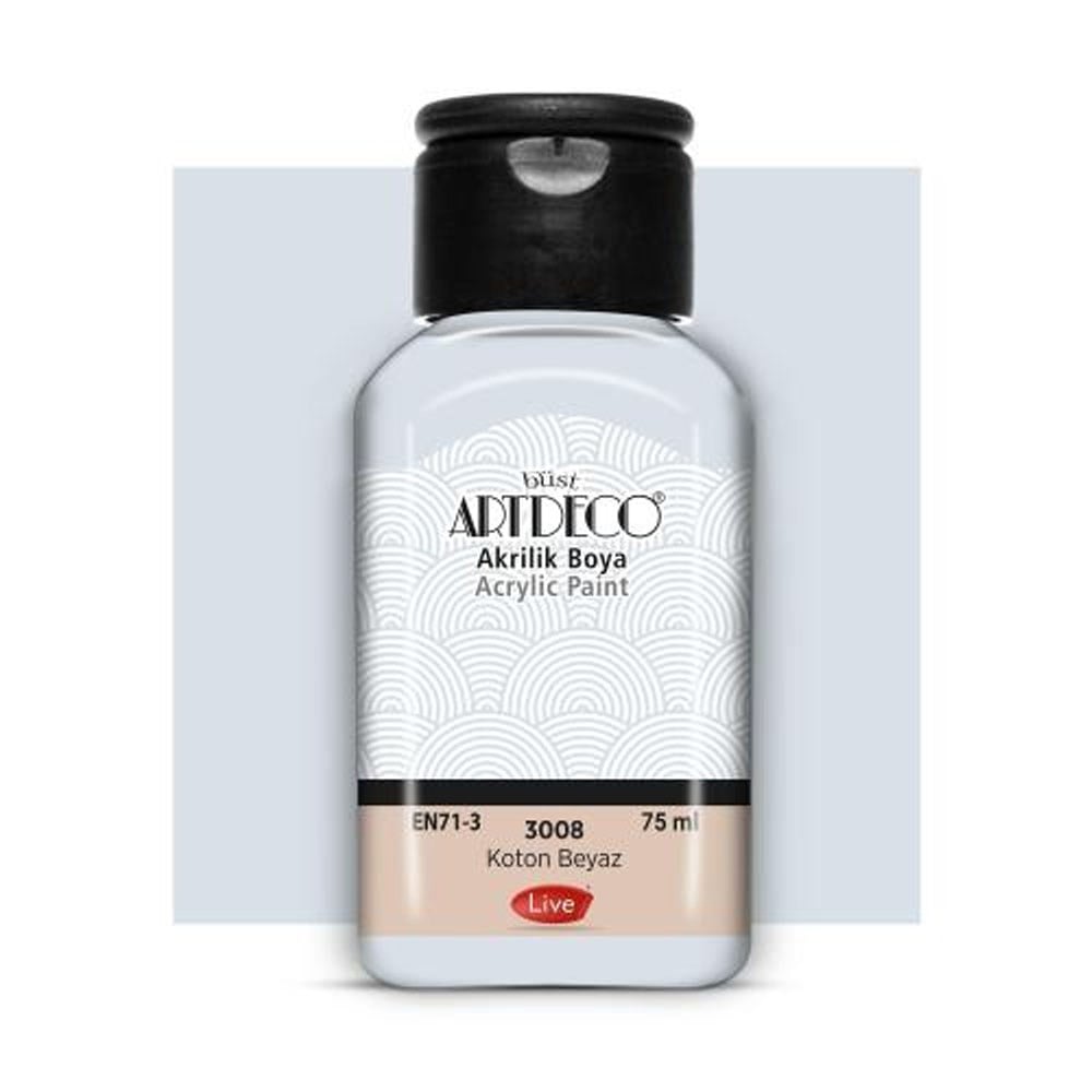 Artdeco Akrilik Boya 75 ML Koton Beyaz 3008