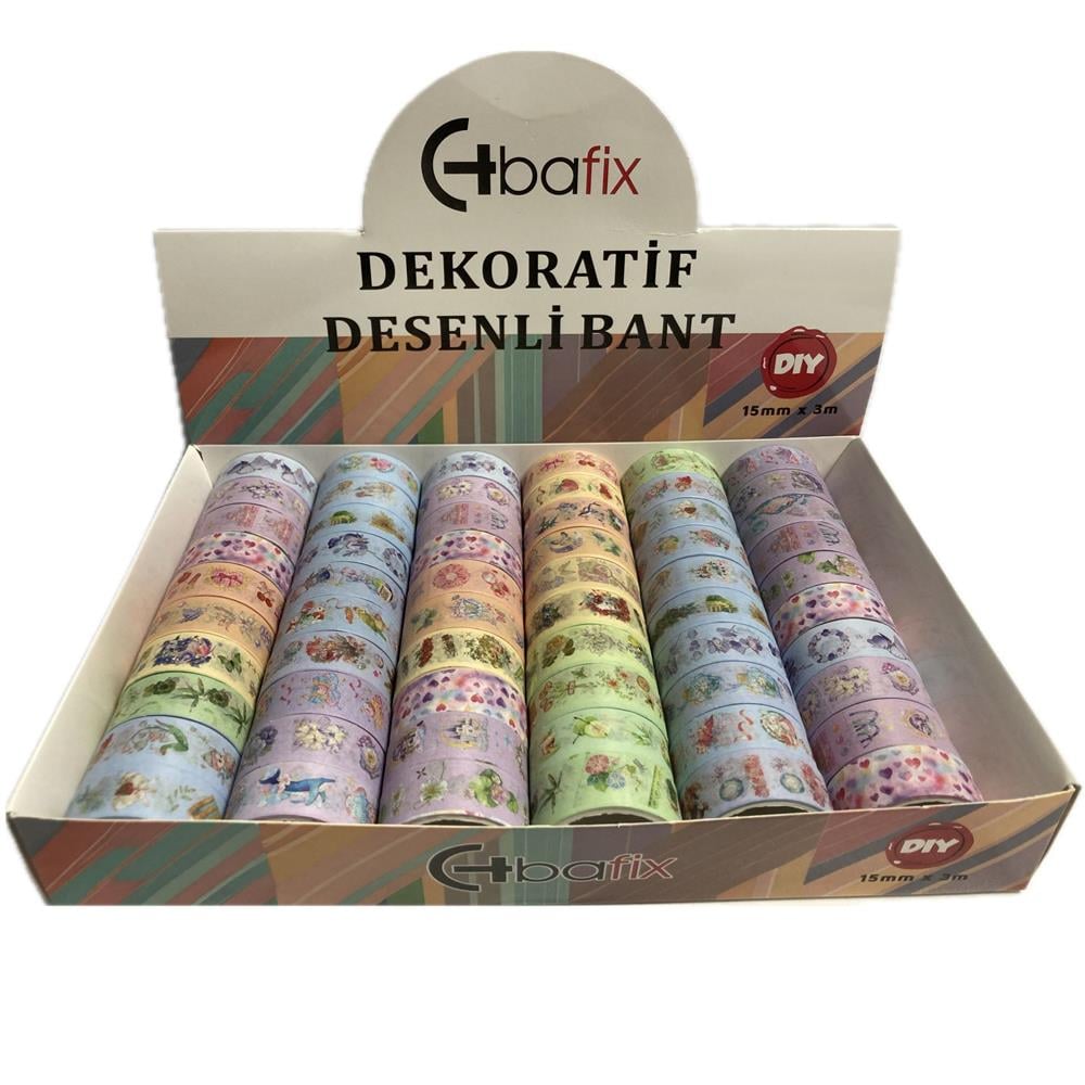 Bafix Desenli Bant Dekoratif 15 MM x 3 MT 60 LI BFX-DEB0005