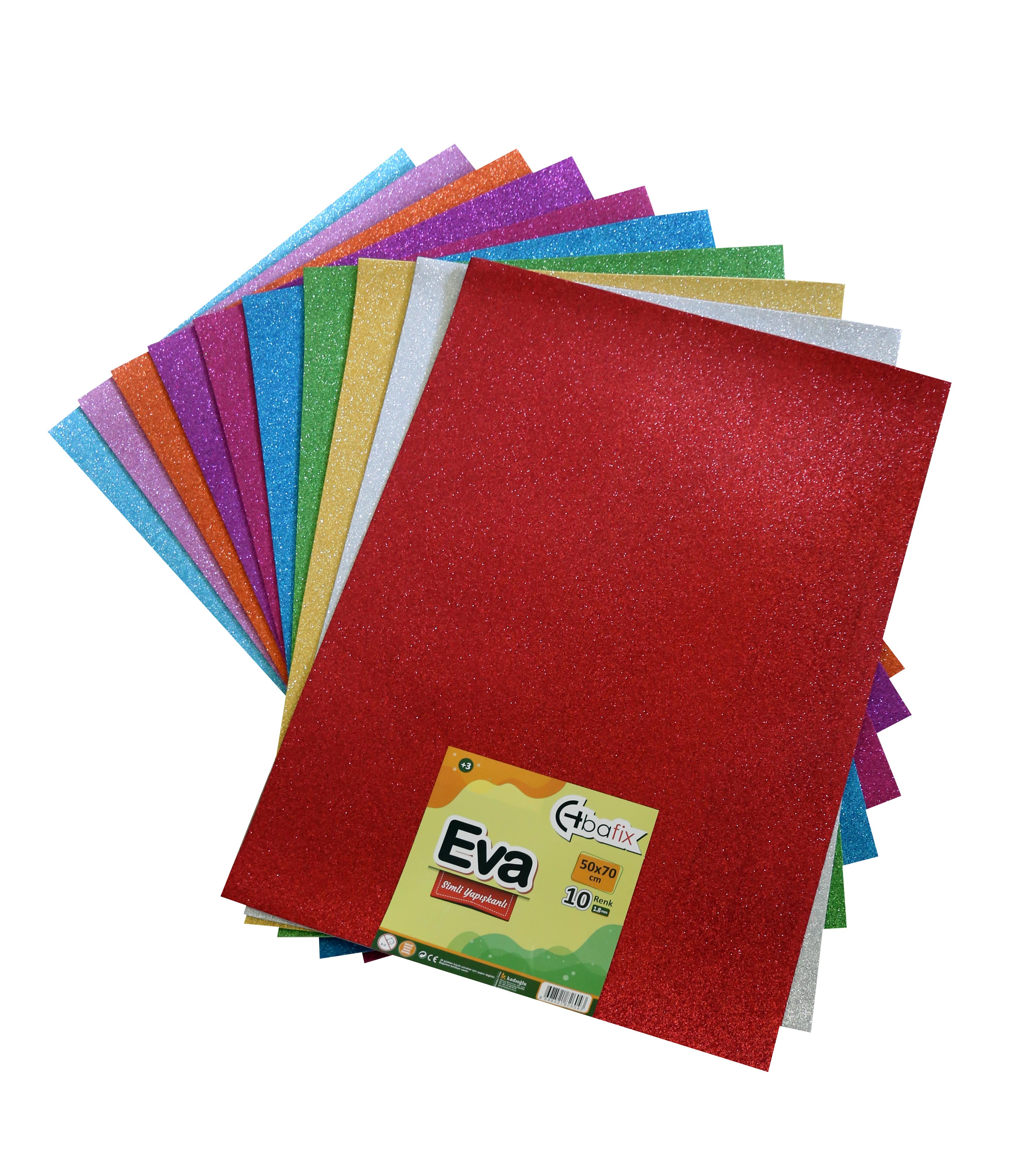 Bafix Eva Simli Yapışkanlı 50x70 10 Renk Karışık