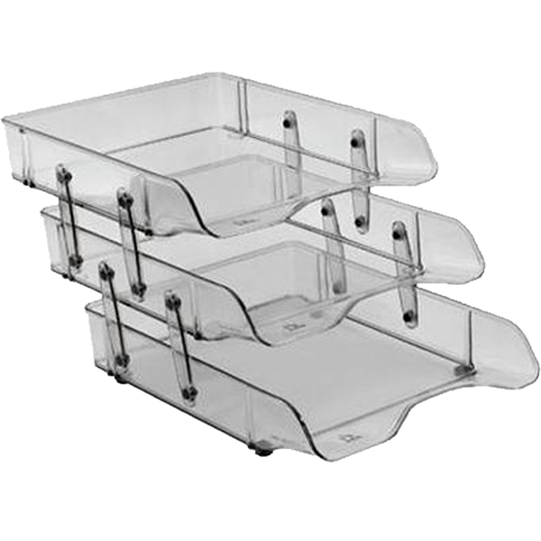 Bafix Evrak Rafı Hareketli Plastik 3 LÜ Şeffaf BFX 333