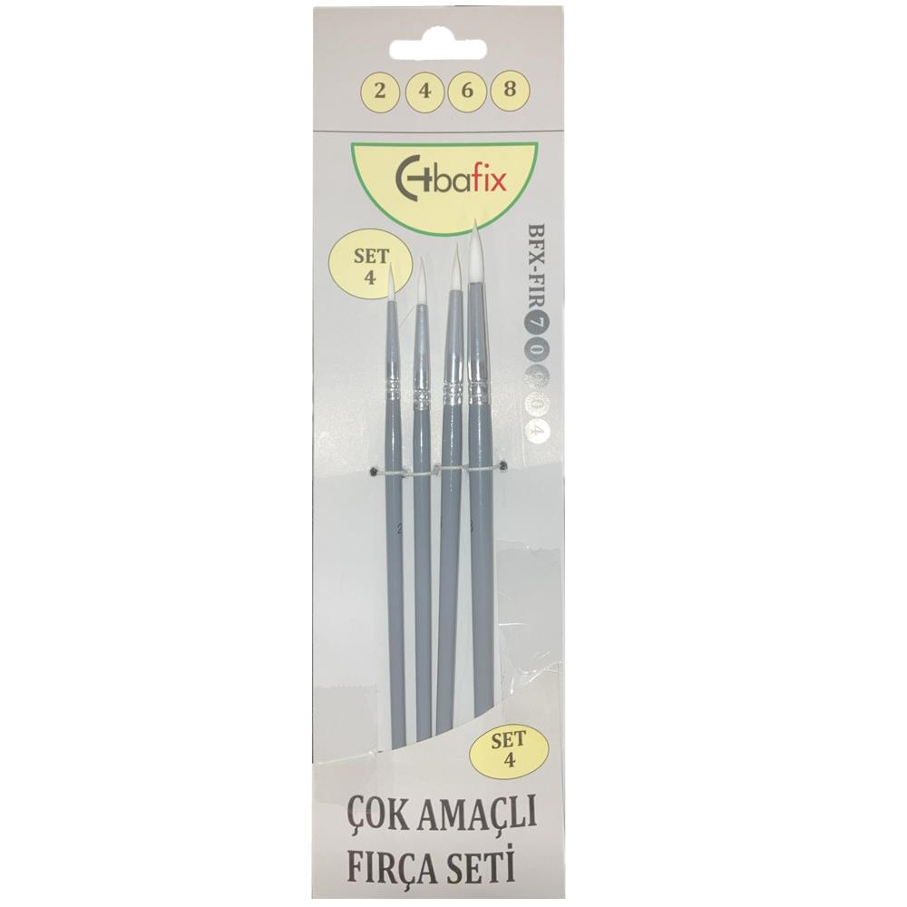 Bafix Fırça Seti Çok Amaçlı Artist 4 LÜ (2-4-6-8) Set-4 70904