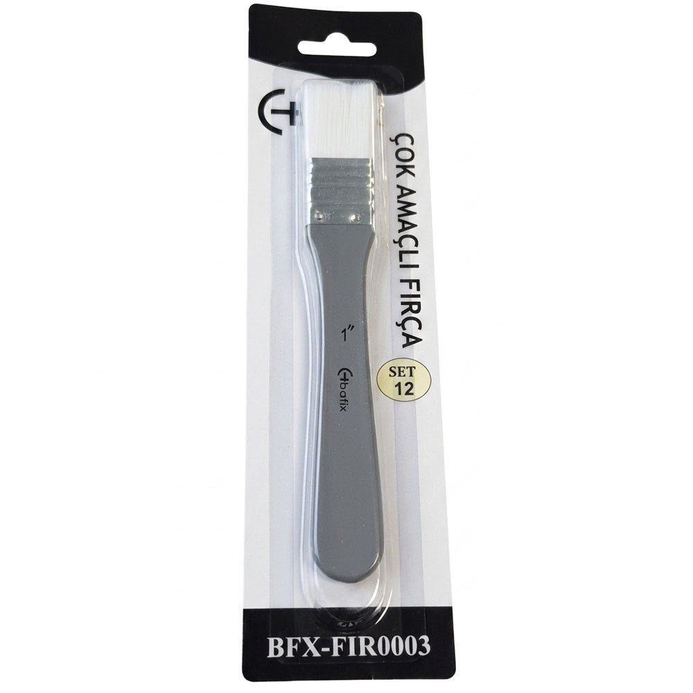 Bafix Fırça Tekli Set-12 sap gri genel kul Bfx-Fır0003