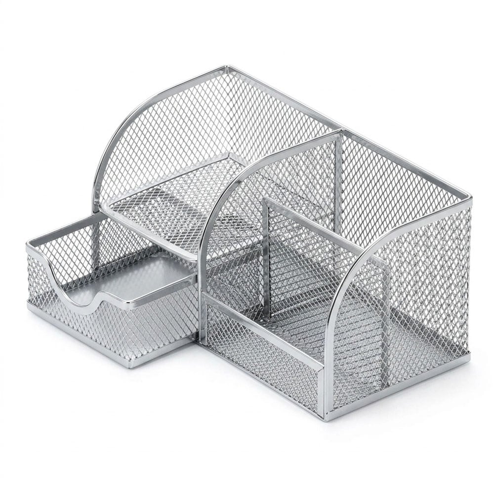 Bafix Metal Kalemlik 4 Bölmeli Gri Mmk7023G
