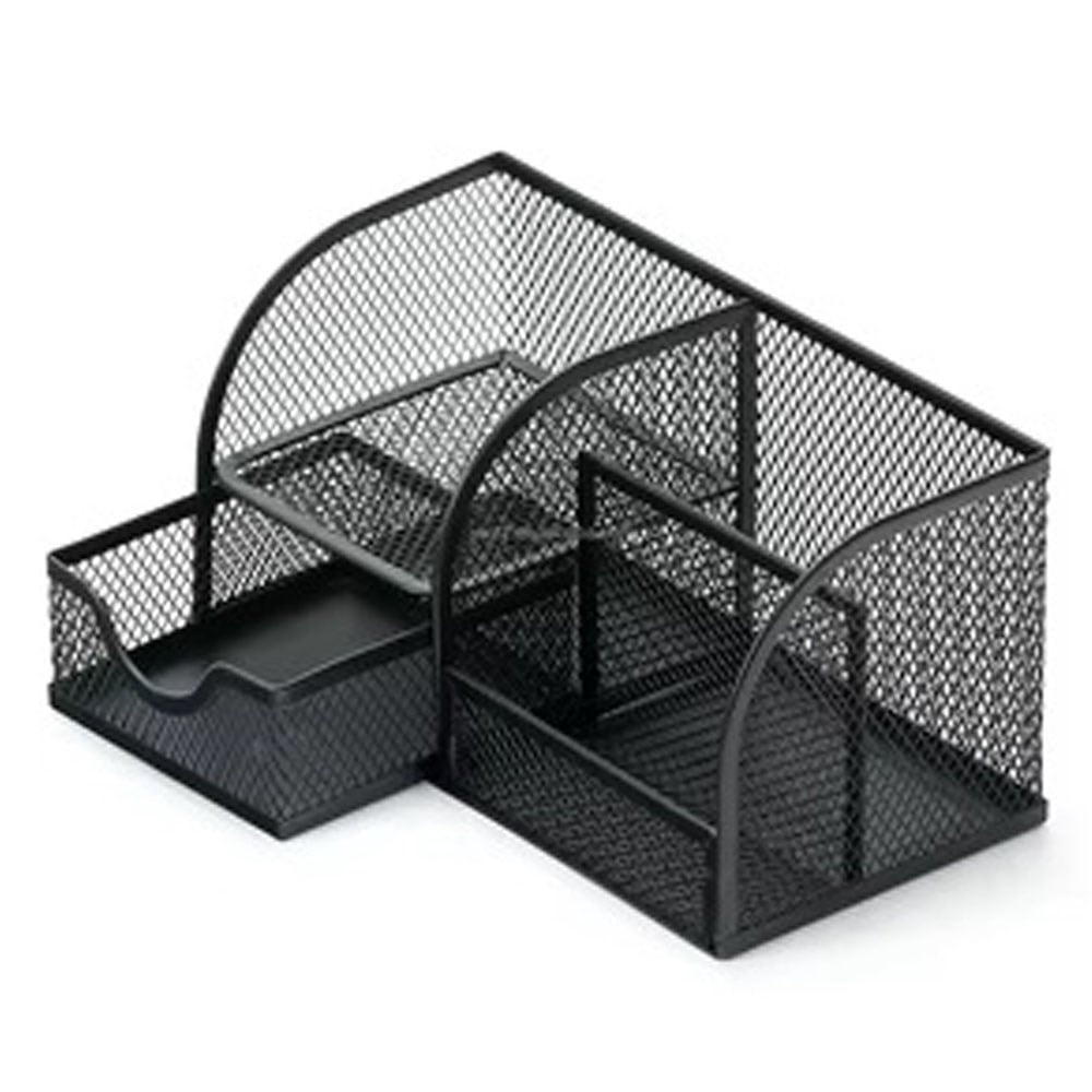Bafix Metal Kalemlik 4 Bölmeli Siyah Mmk7023