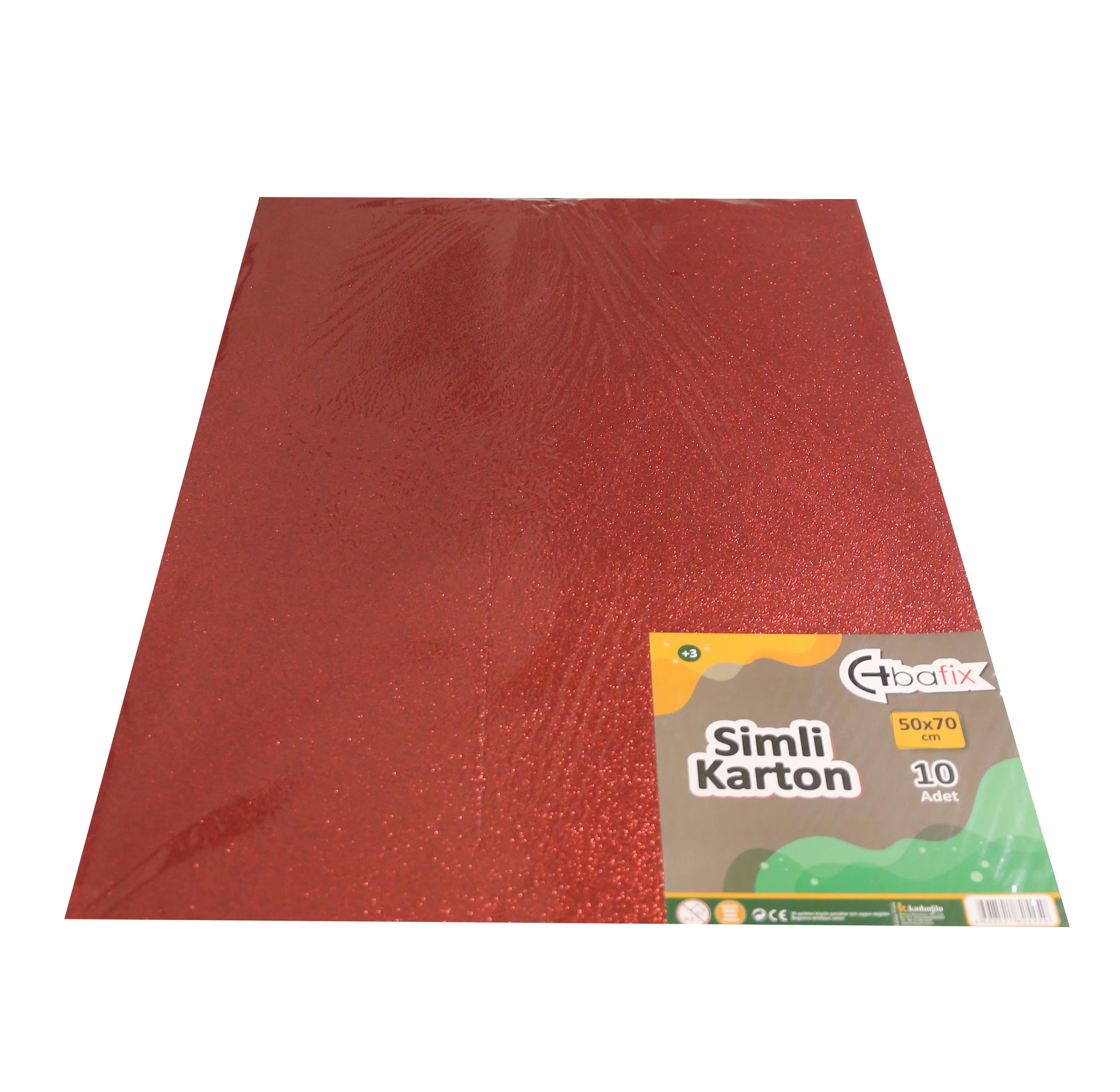 Bafix Simli Karton 50x70 Kırmızı