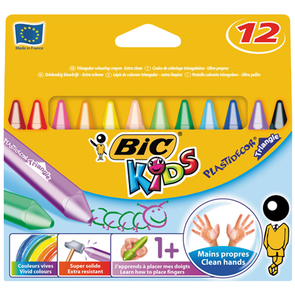 Bic Pastel Boya Plastidecor Karton Kutu Üçgen 12 Lİ 829773