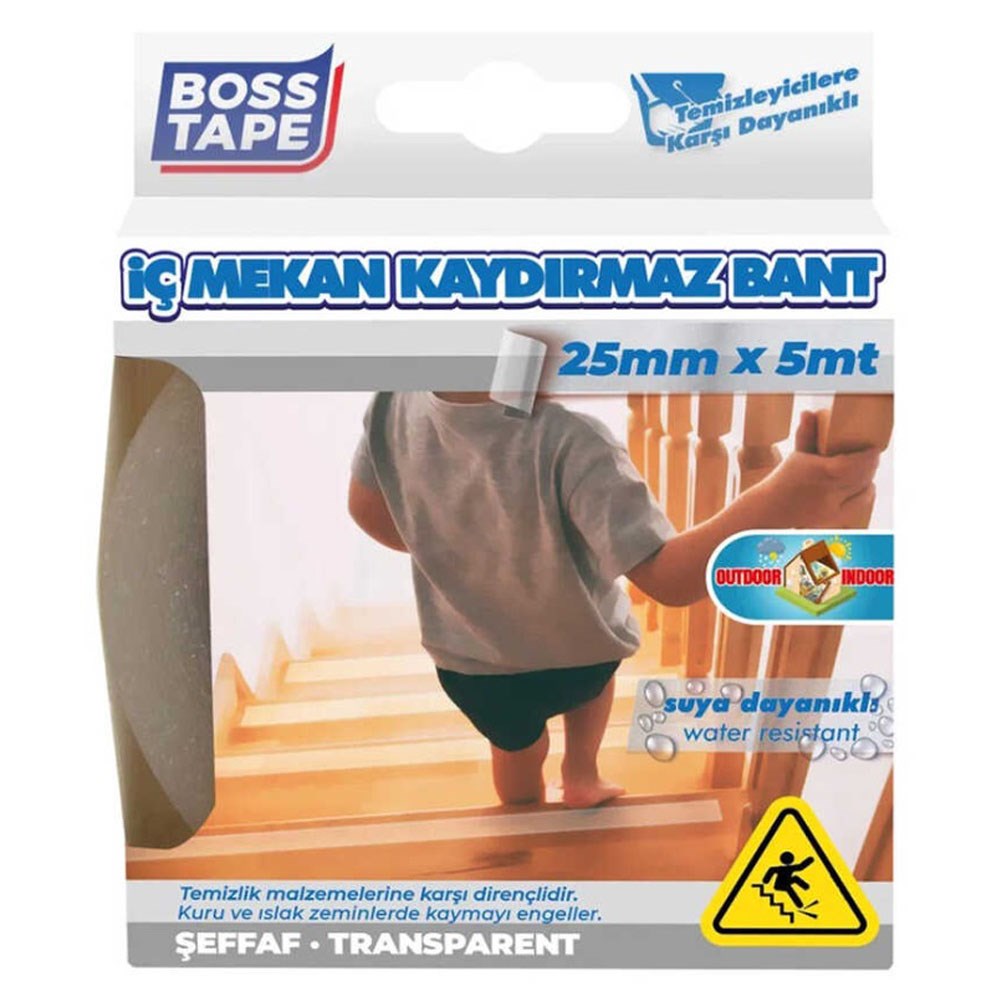 Boss Tape İç Mekan Şeffaf Pvc Kaydırmazlık Bandı Bt-10005
