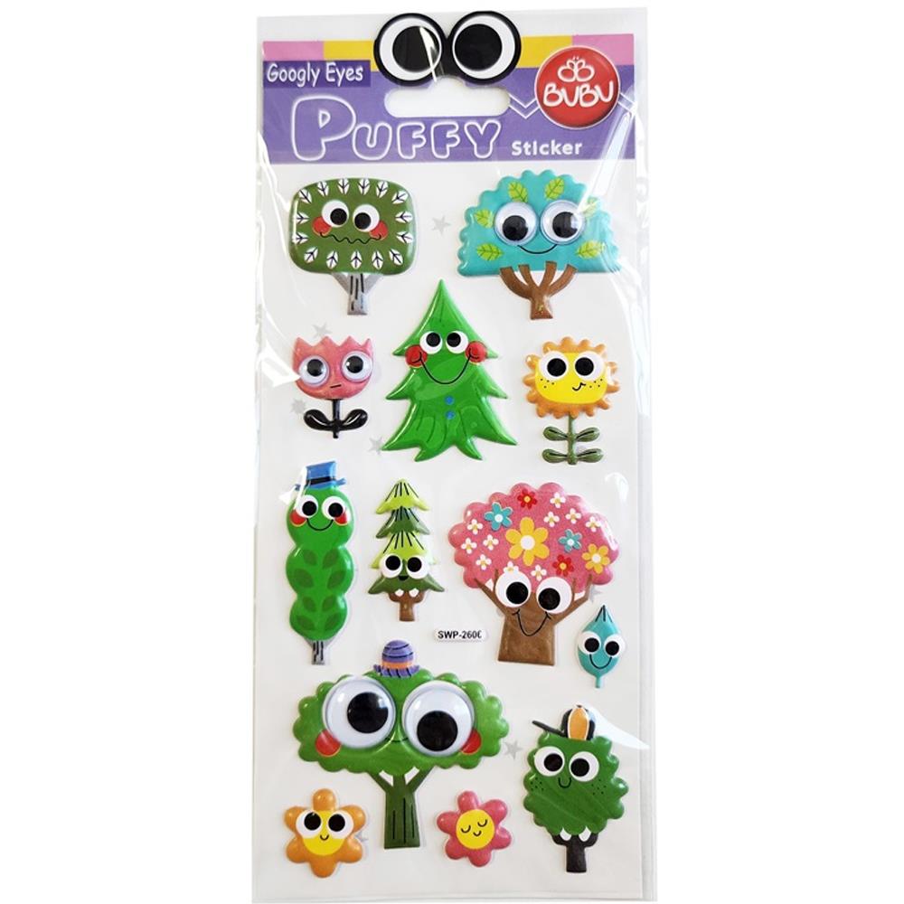Bu-Bu Googly Eyes Puffy Stıcker Ağaçlar 9x21 BUBU-SWP-2606