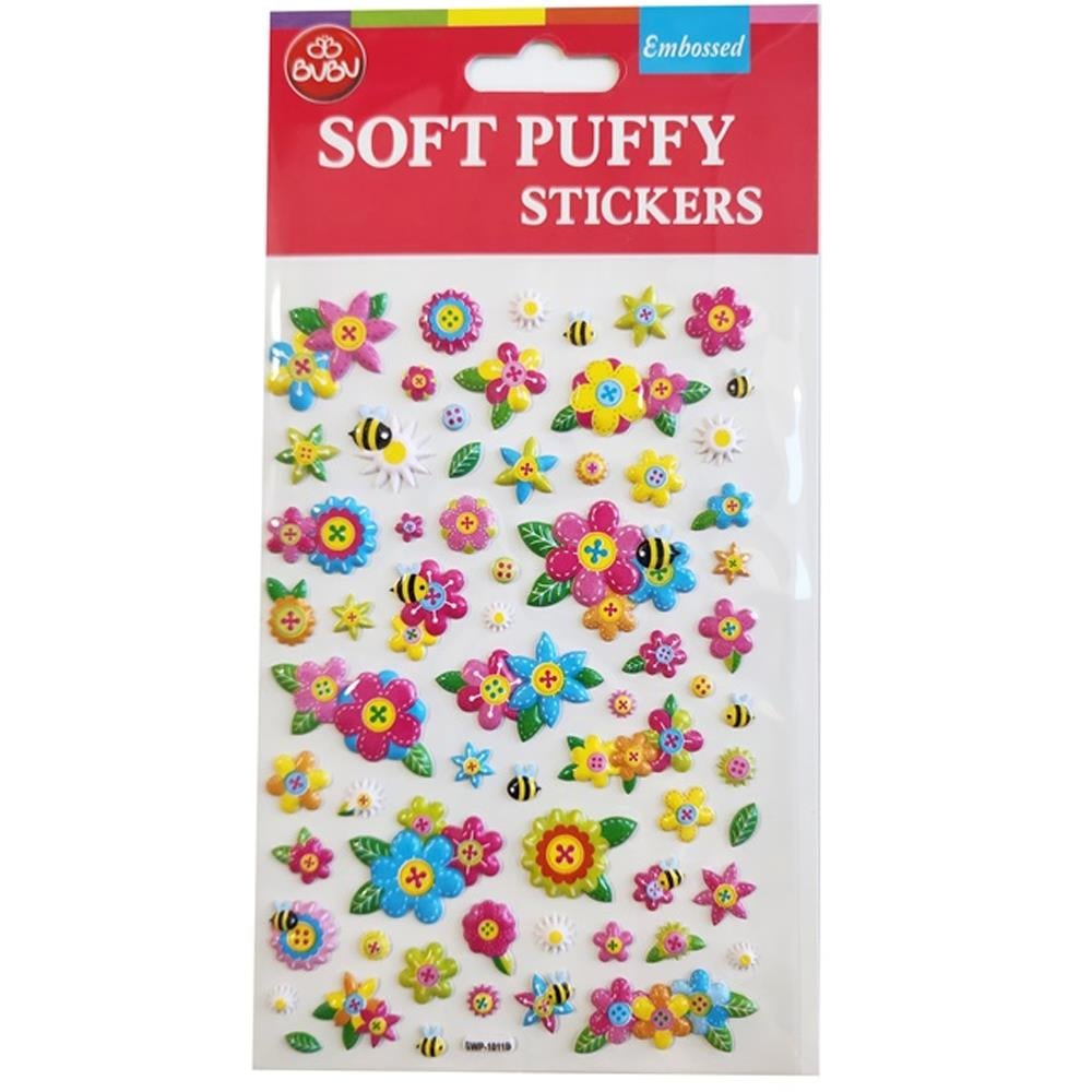 Bu-Bu Soft Puffy Stıckers Flowers 10,9x20,5 BUBU-SWP-1011B