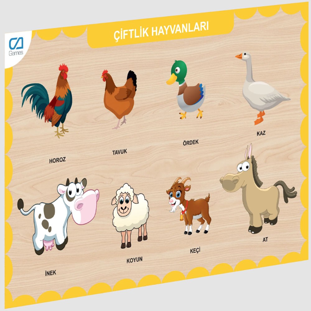 Ca Games Ahşap Çiftlik Hayvanları Bul-Tak