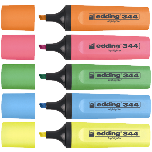 Edding Fosforlu Kalem Karışık Renk 5 Lİ 344