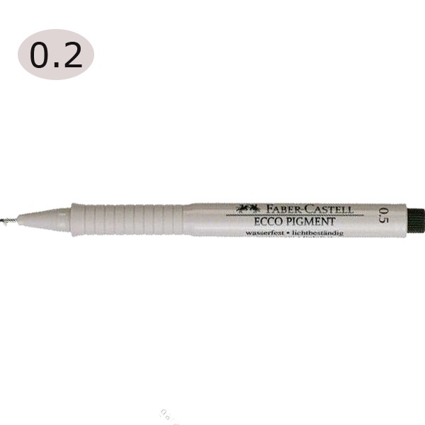 Faber-Castell Çizim Kalemi Ecco Pigment 0.2 MM Siyah 16 62 99