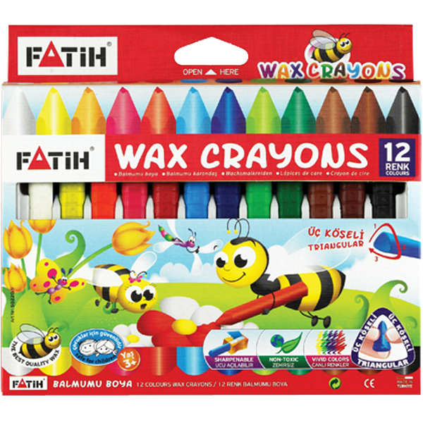 Fatih Mum Pastel Boya Wax Crayon Jumbo 12 Renk 50220