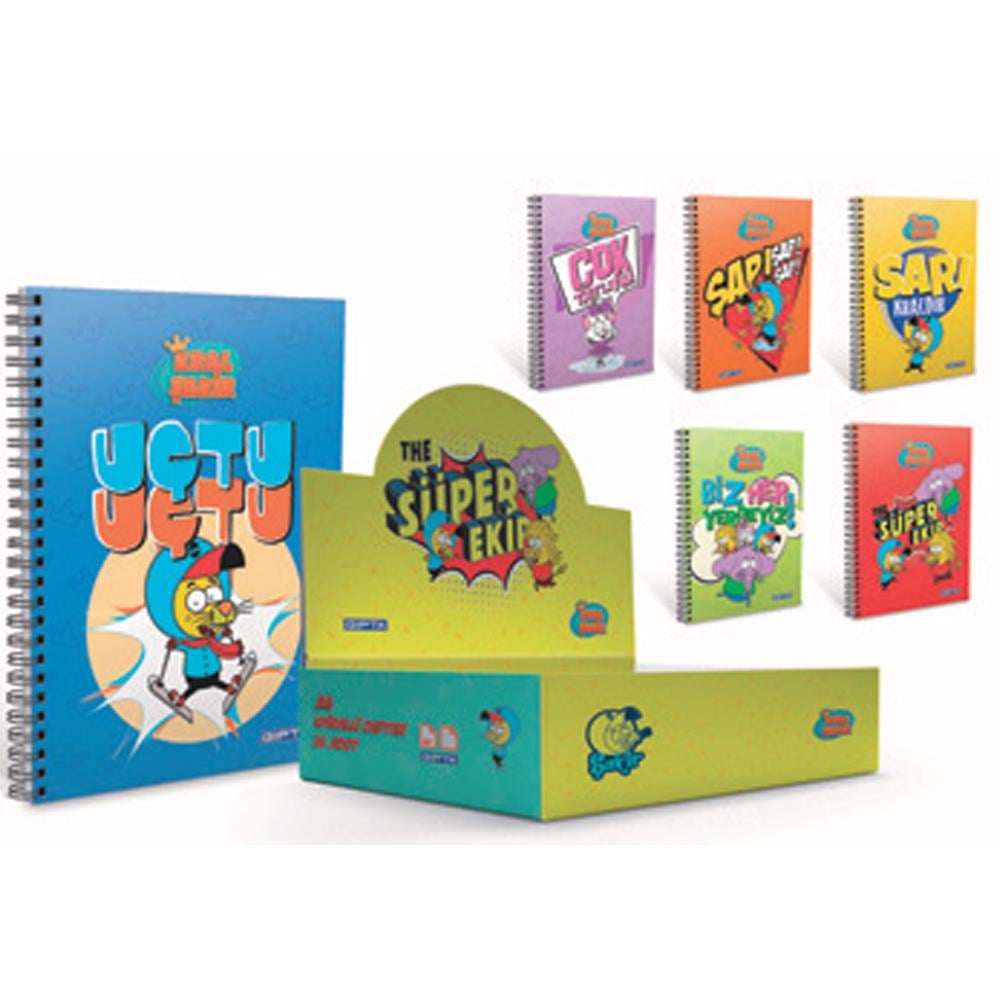 Gıpta Defter Kral Şakir Spiralli Karton Kapak A6 6014