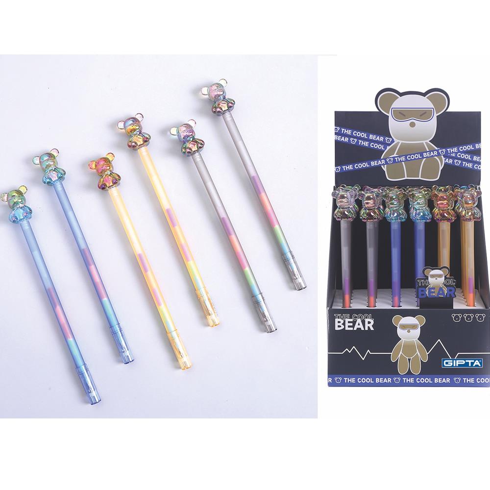 Gıpta Jel Kalem-bear Raınbow Renkli 24 Lü