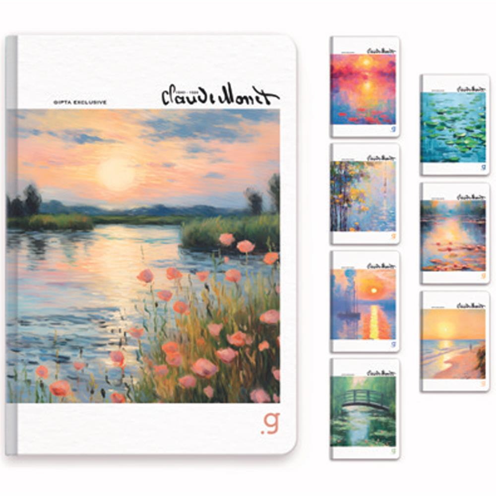 Gıpta Monet İp.Dkş.Sert Kapak Defter 17x24 96 YP Kareli