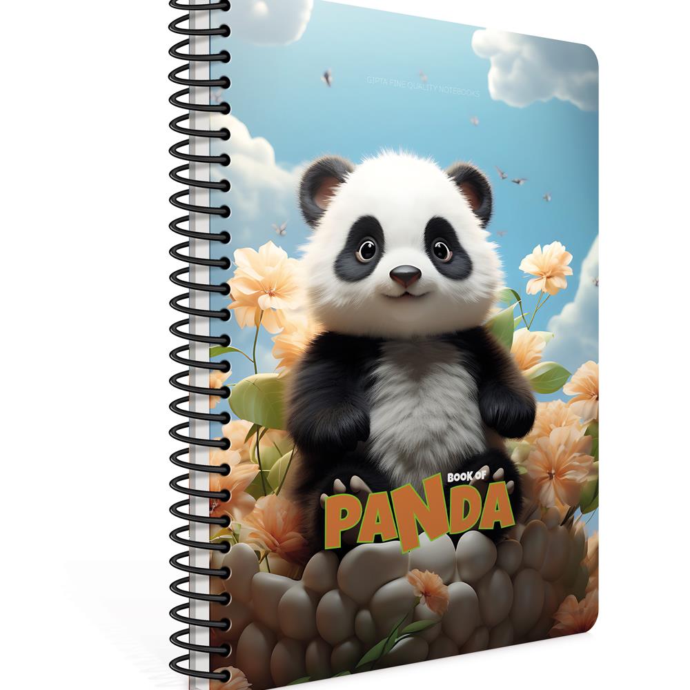 Gıpta Spiralli Karton Kapak Defter Panda A4 80 Kareli
