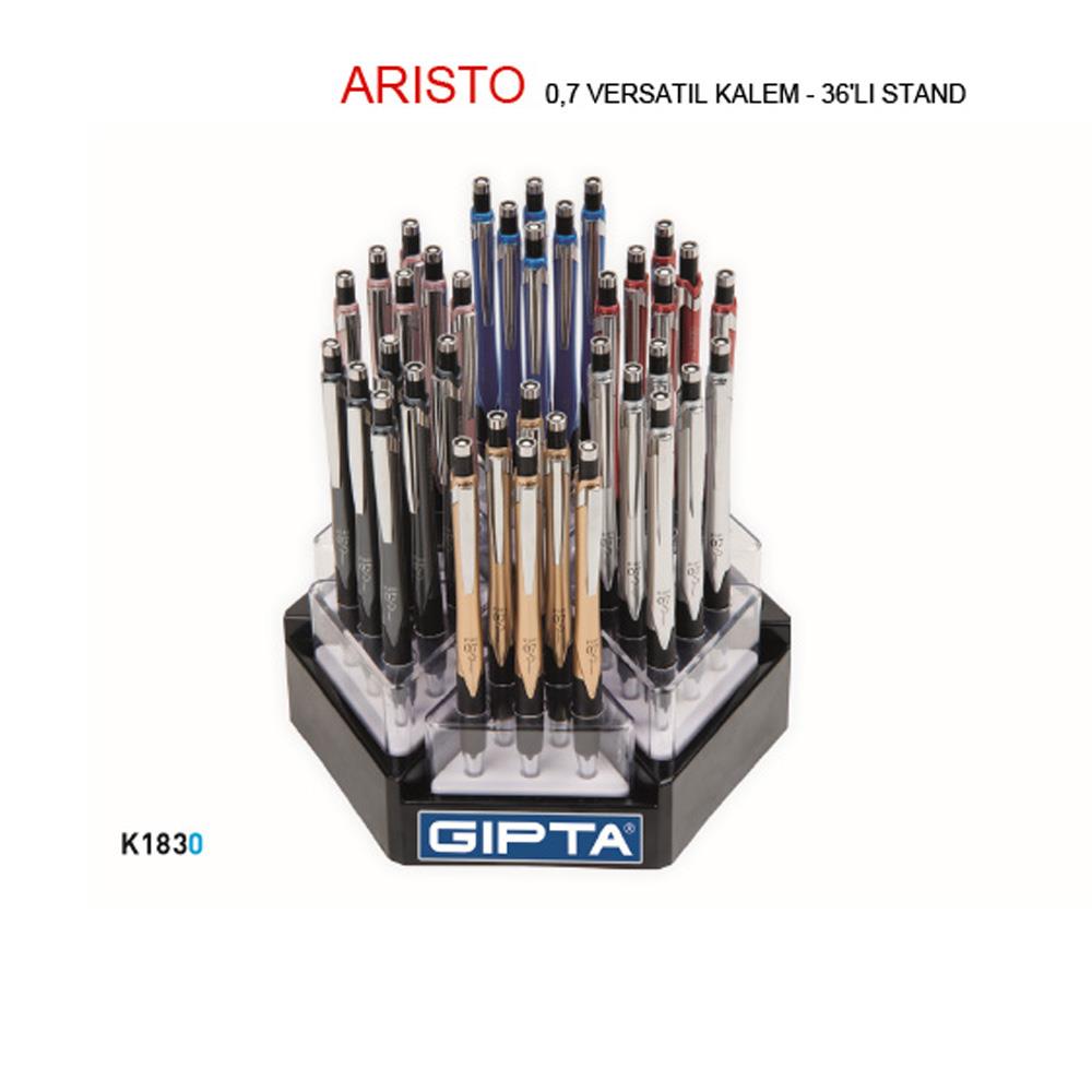 Gıpta Versatil Kalem Arısto 0.7 MM ( 36 Li Stand ) 6 Renk K1830
