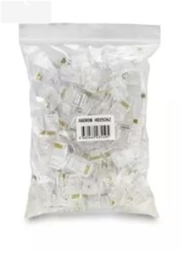 Hadron Hdx5063 Cat6 Konnektör Ez Rj45 Delikli 100Lü Paket Şeffaf