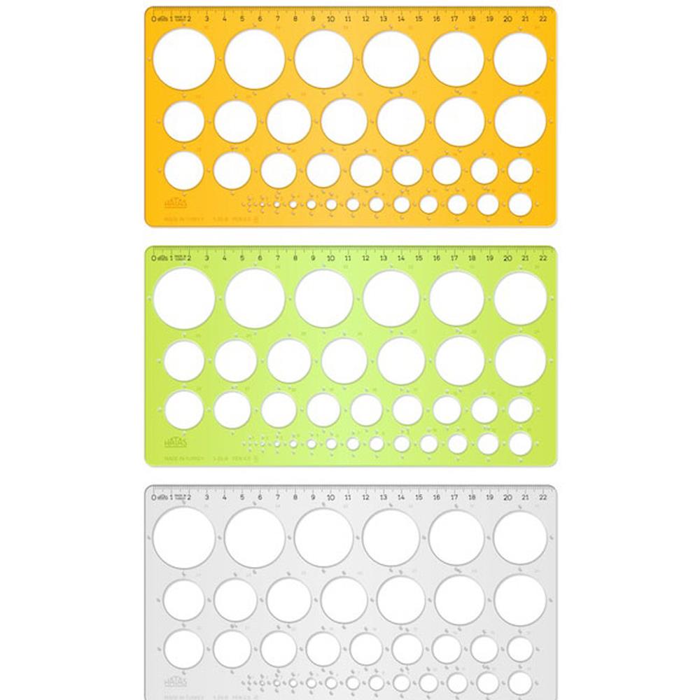 Hatas Daire Şablonu Cetvelli Ekonomik 1-35 MM 02271