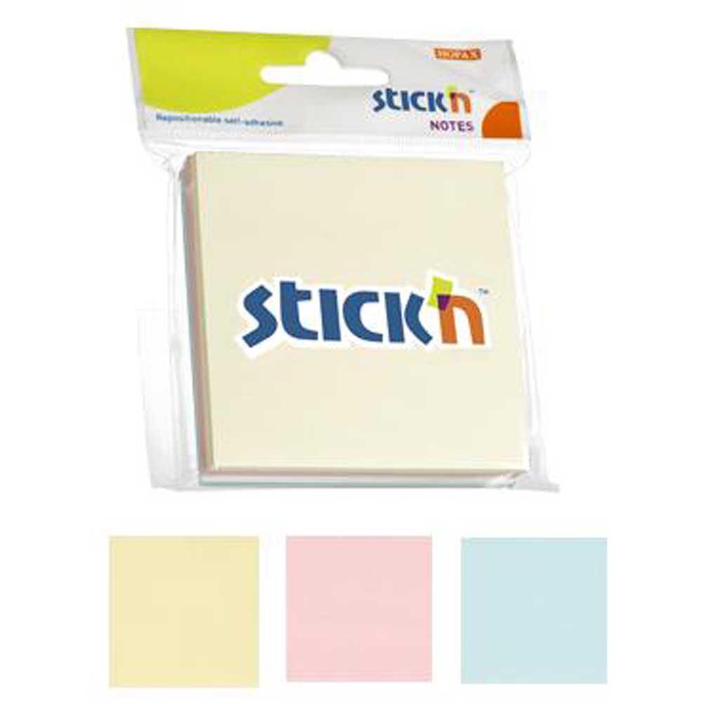 Hopax Stıckn Yapışkanlı Not Kağıdı 3 Blok 150 YP 76x76 3 Pastel Renk 21092