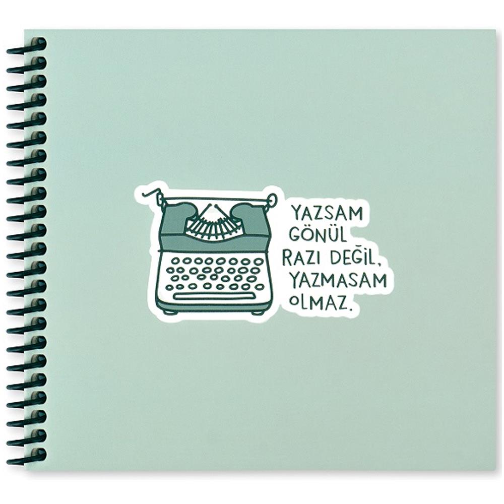 Keskin Color Sticker Defter Hisli Şeyler 16x15 50 Yp. Çizgili Stickerli Defter Yazsan Gönül Razı Değil Yazmasam Olmaz