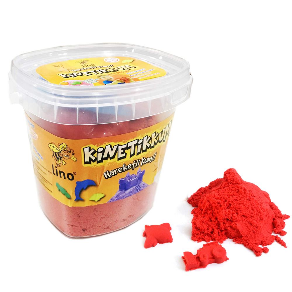 Lino Kinetik Kum Kovalı 500 GR 3 LÜ Kalıp Kırmızı LN-500KR