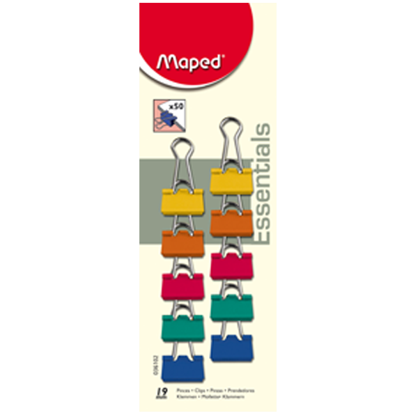 Maped Kıskaç (Klips) Renkli 10 LU 19 MM 036102