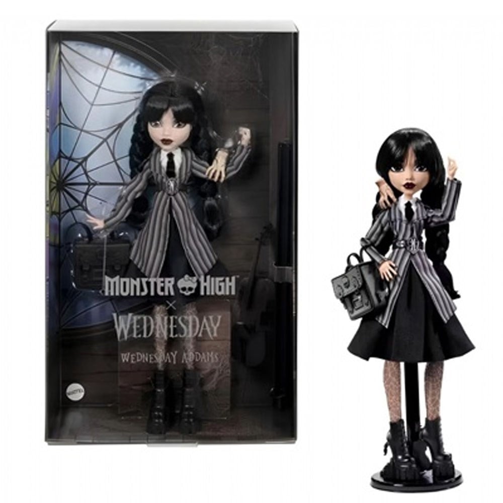 Monster High Wednesday Okul Üniformalı Bebek Mtl-hxj04