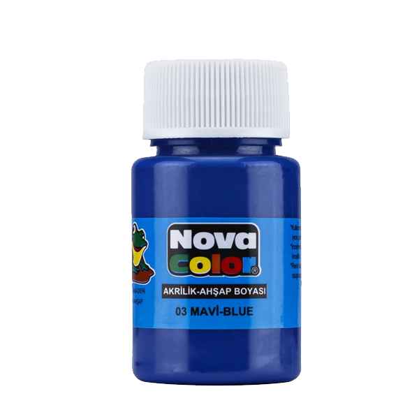 Nova Color Akrilik Boya Şişe 30 CC Mavi NC-171