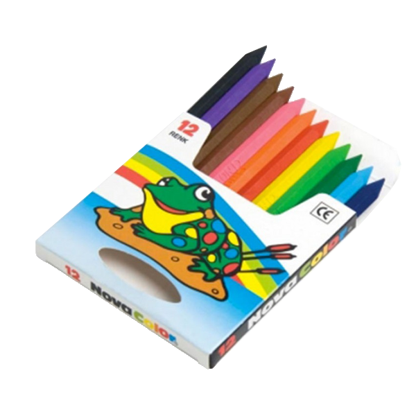 Nova Color Mum Pastel Boya Karton Kutu Yarım Boy Köşeli 12 Lİ NC-1112
