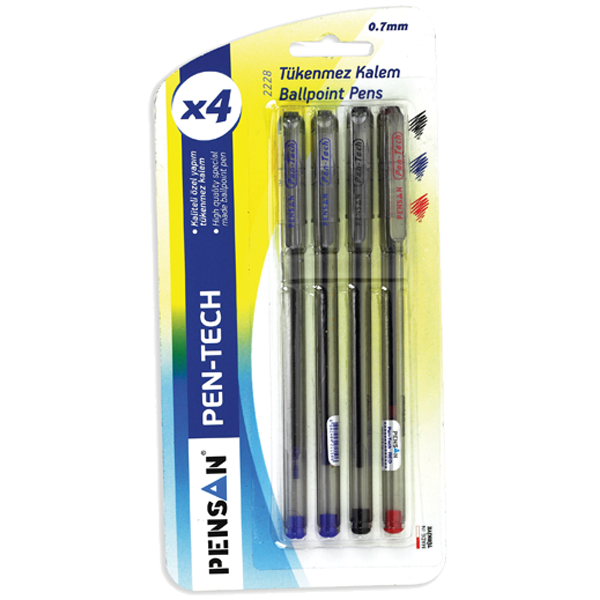 Pensan Tükenmez Kalem Pen Tech 0.7 MM Kırmızı 2228