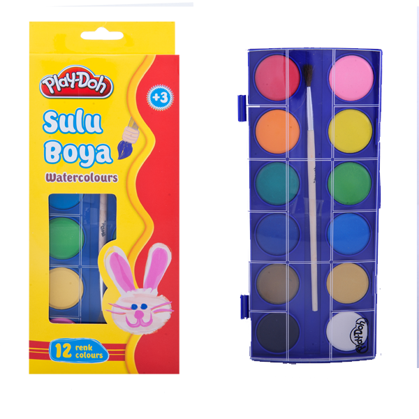Play-Doh Sulu Boya 28 MM Büyük Boy 12 Renk PLAY-SU003