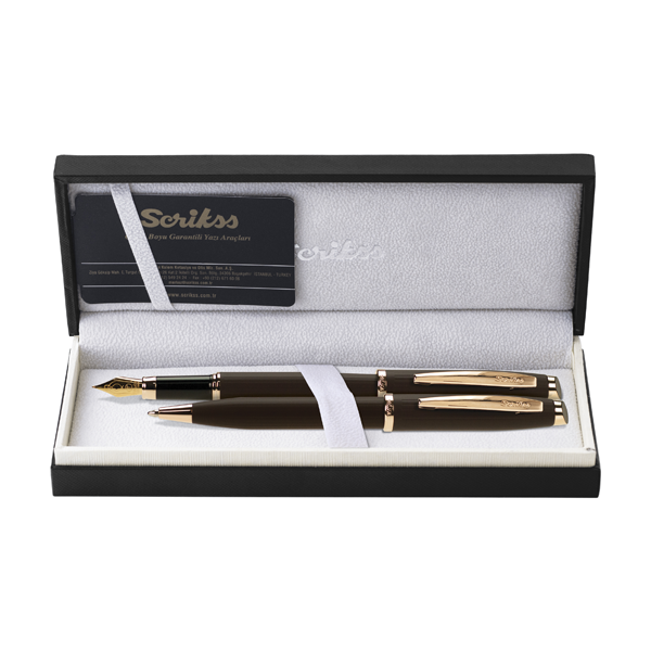 Scrikss Takım Kalem Dolma+Tükenmez Rose Gold 39