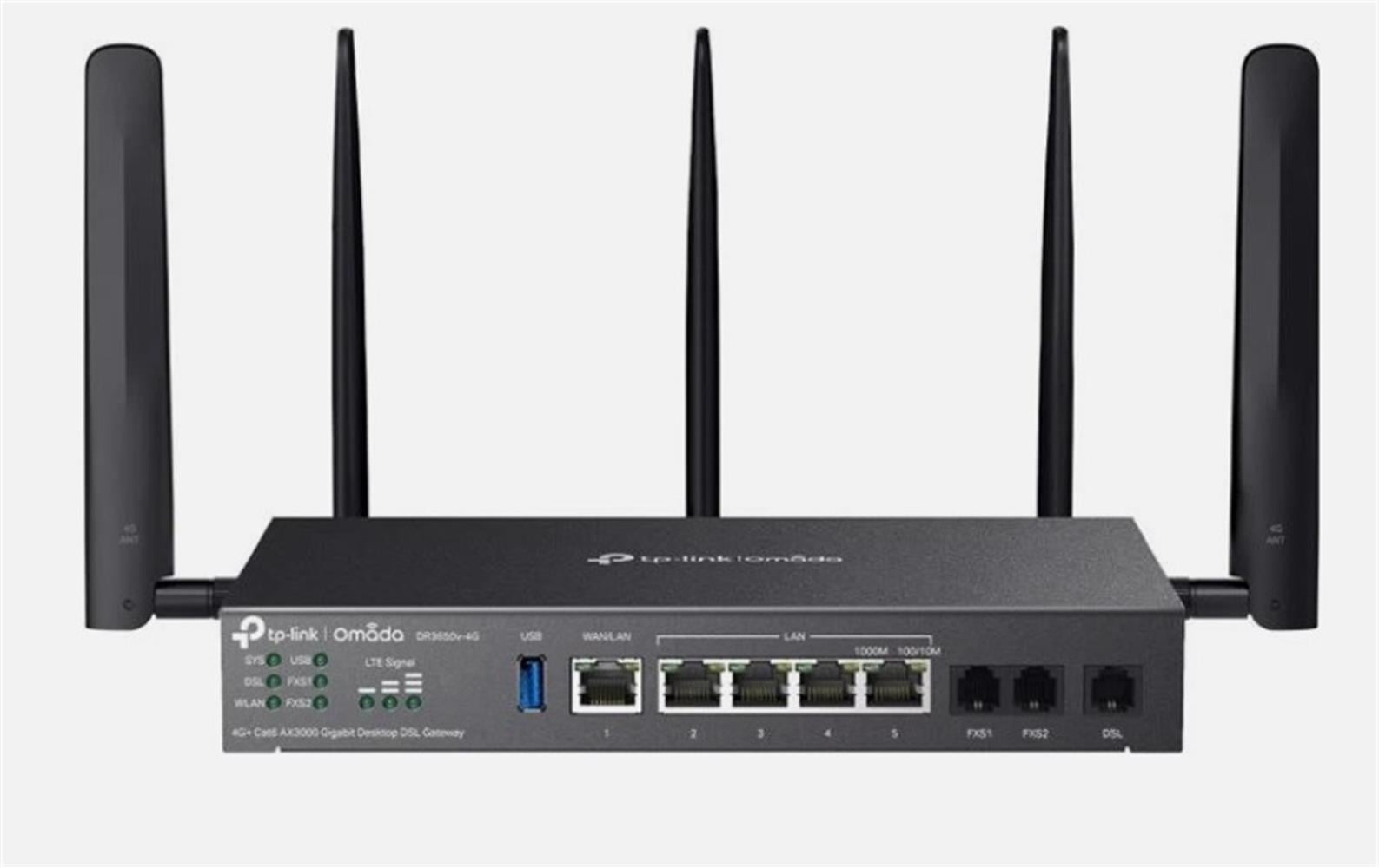 TP-Link Omada DR3650v V1 Gateway 1GbE Wi-Fi 6 2.4 GHz, 5 GHz