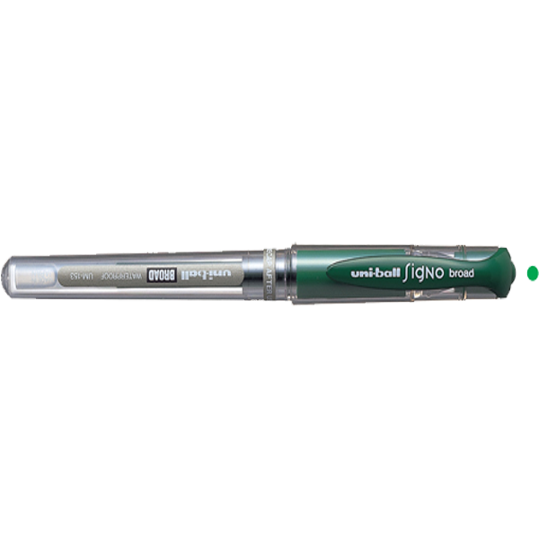 Uni-Ball Roller Kalem Signo Broad Jel Bilye Uç İmza Kalemi 1.0 MM Yeşil UM-153