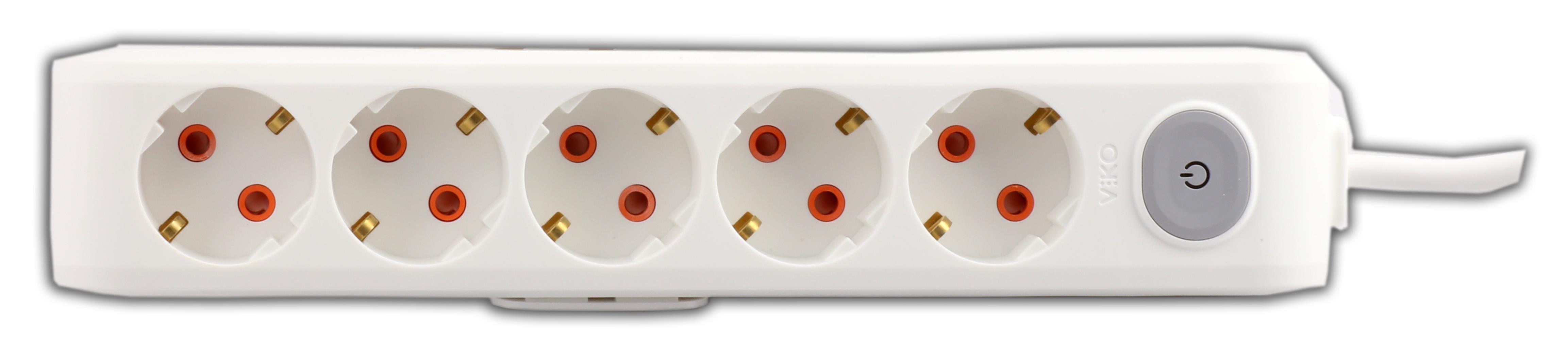 Viko Multı-Let VM51ANH 5li 1mt  Anahtarlı Kablolu (90117501)